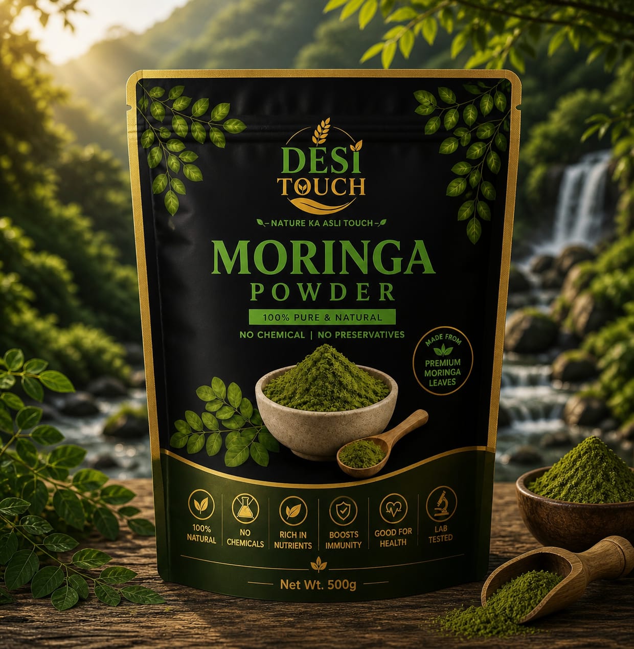 DESI TOUCH Premium Moringa Powder – 500g